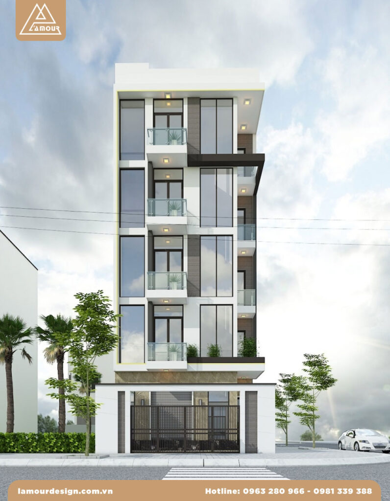 Bản vẽ kết cấu nhà phố 5 tầng