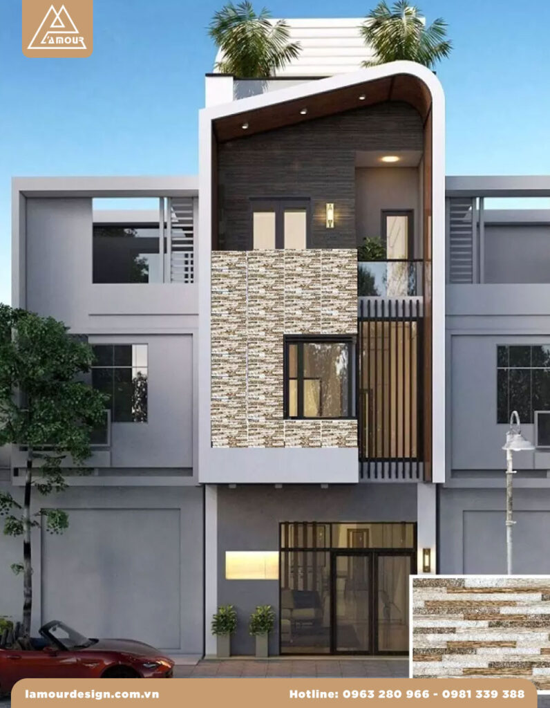 Gạch dán mặt tiền nhà phố
