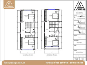 Mặt bằng nhà phố 6x15m