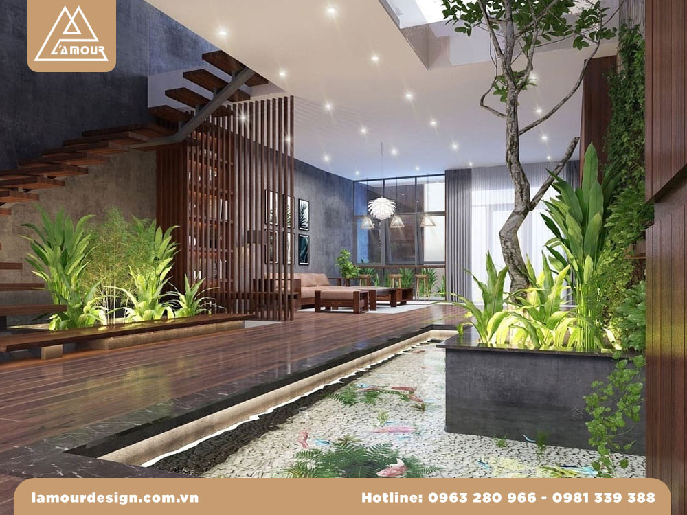Mặt bằng nhà phố có giếng trời
