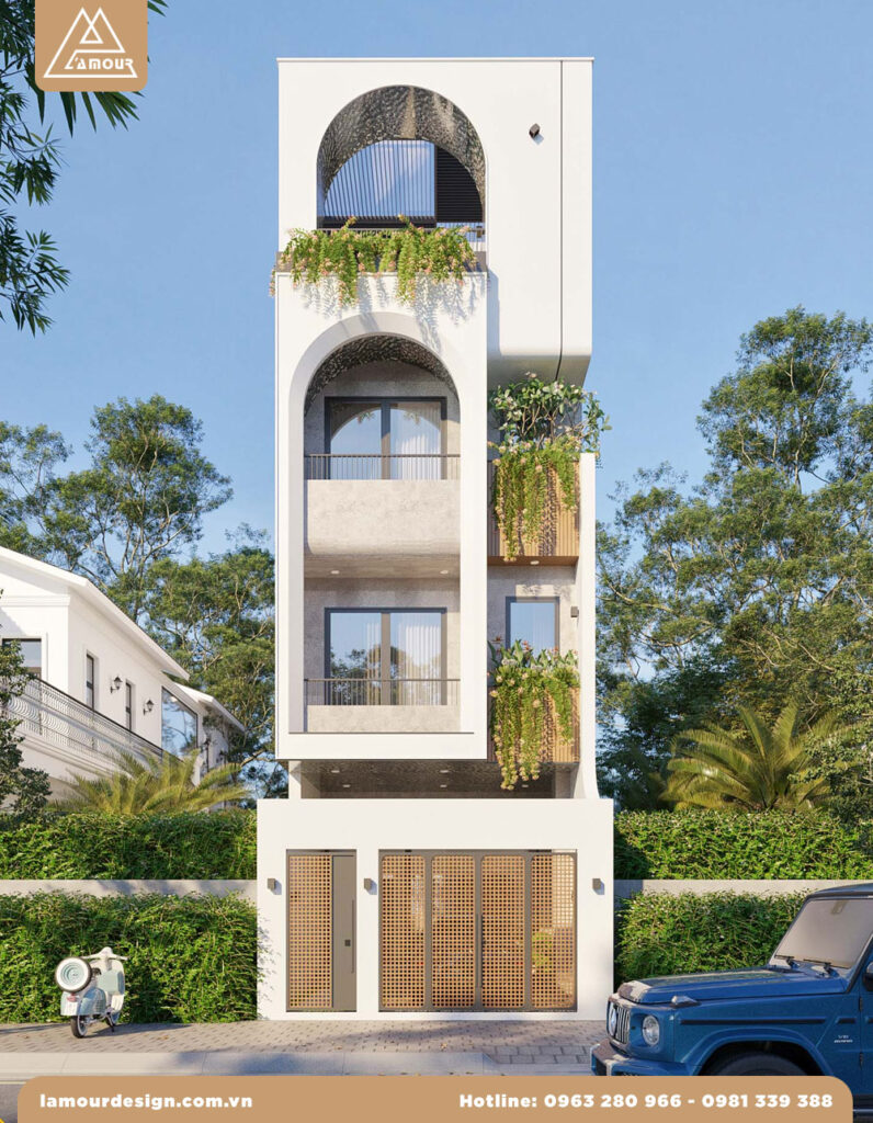 Mặt tiền nhà phố 5m 5 tầng