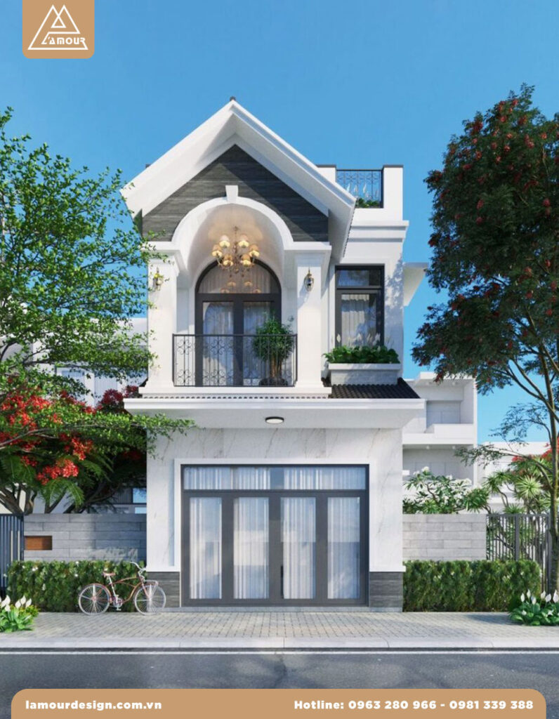 Mặt tiền nhà phố 5m mái thái
