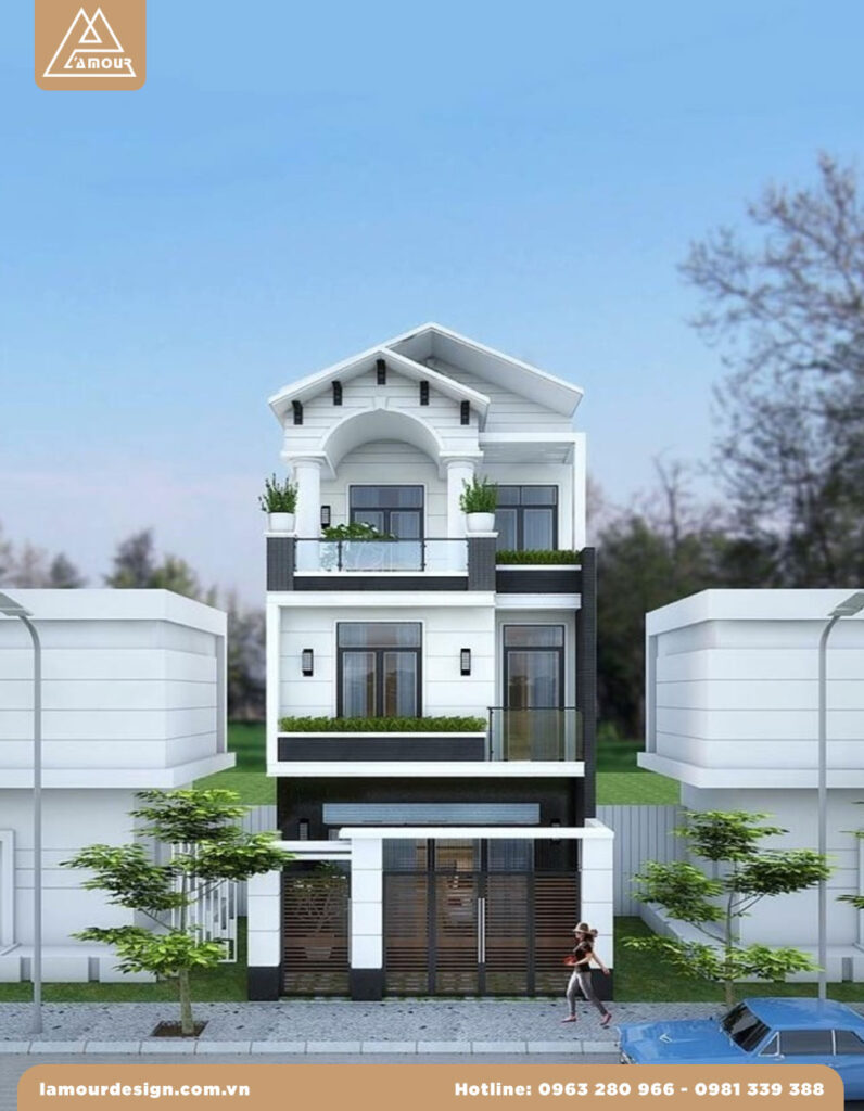 Mặt tiền nhà phố 5m mái thái