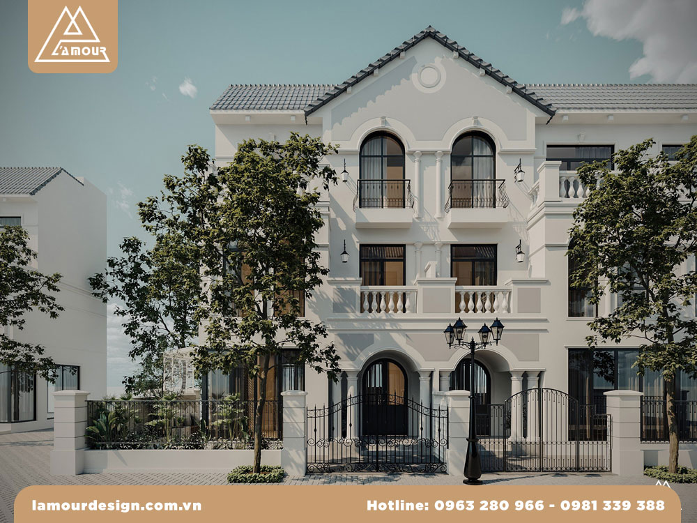 Mặt tiền nhà phố kiến trúc Pháp