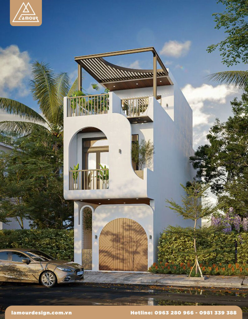 Mẫu nhà phố 1 trệt 2 lầu đẹp