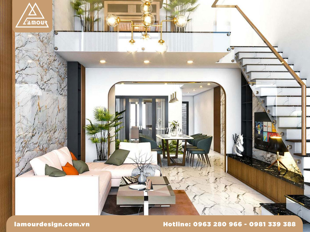 Mẫu nhà phố gác lửng đẹp