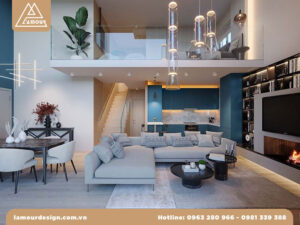Mẫu nhà phố gác lửng đẹp