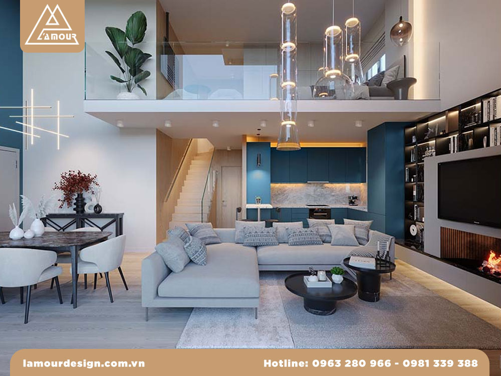 Mẫu nhà phố gác lửng đẹp