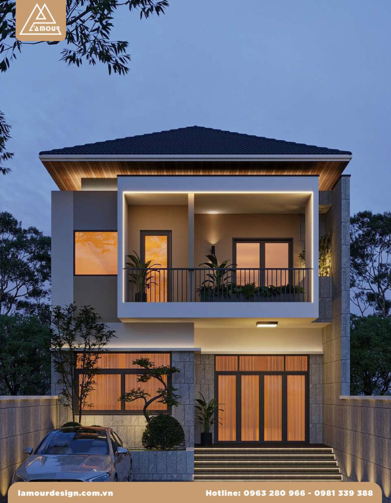 Nhà phố 2 tầng mái ngói