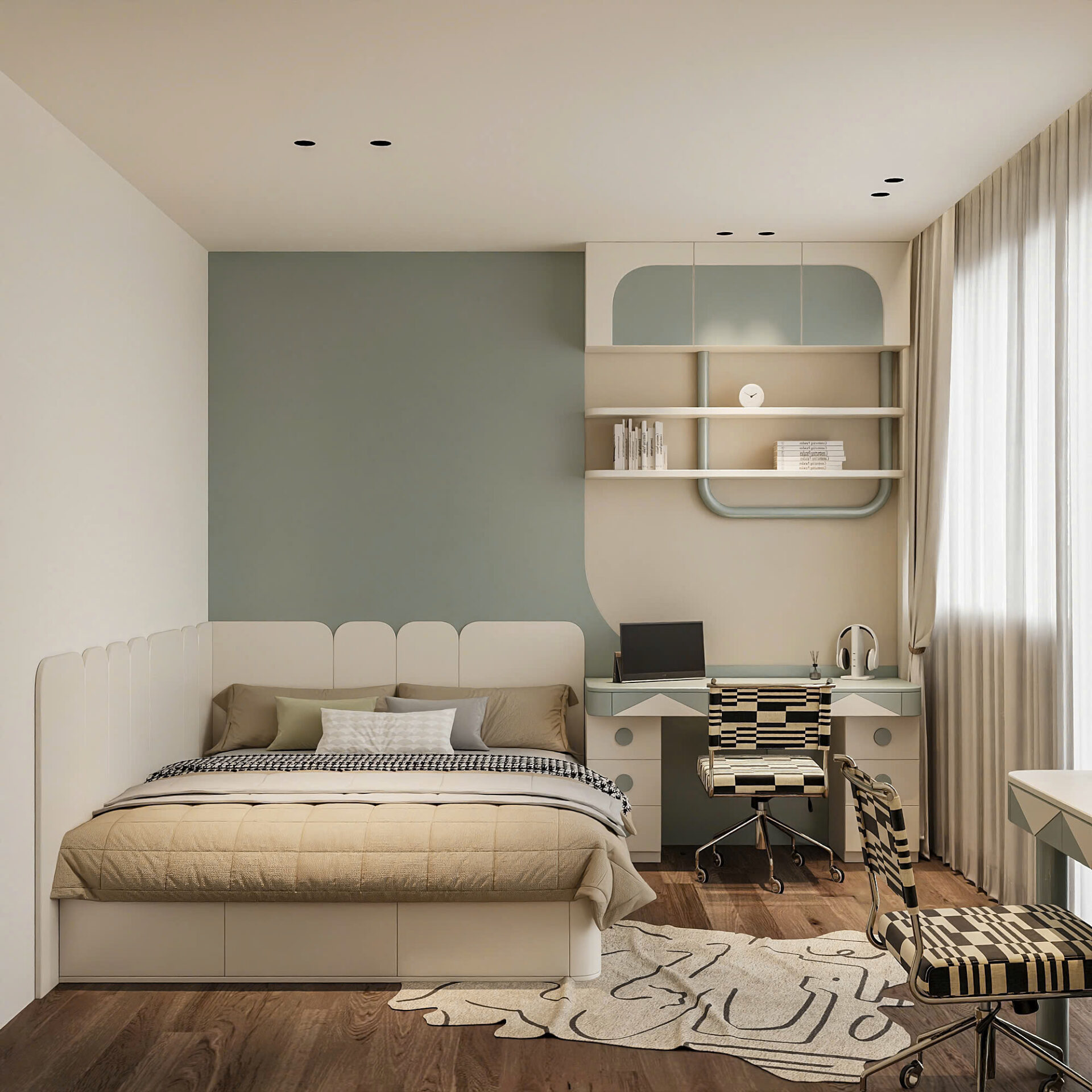 Huwon nội thất nhà phố đương đại tối giản - Hình ảnh 8