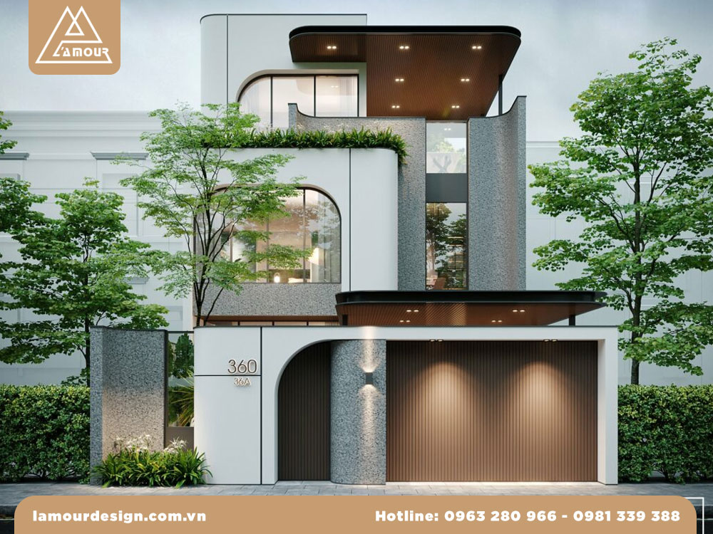 Mẫu nhà phố 2 tầng 7x10m đẹp