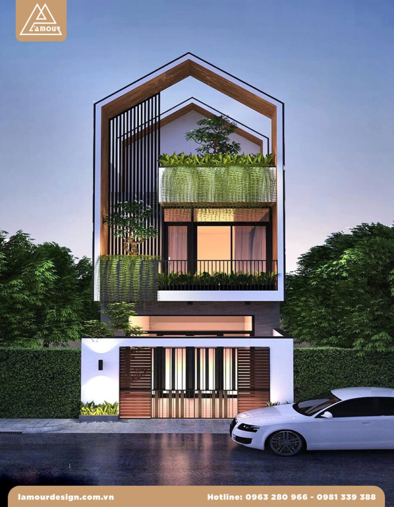 Nhà phố 5x15m 3 tầng có gara