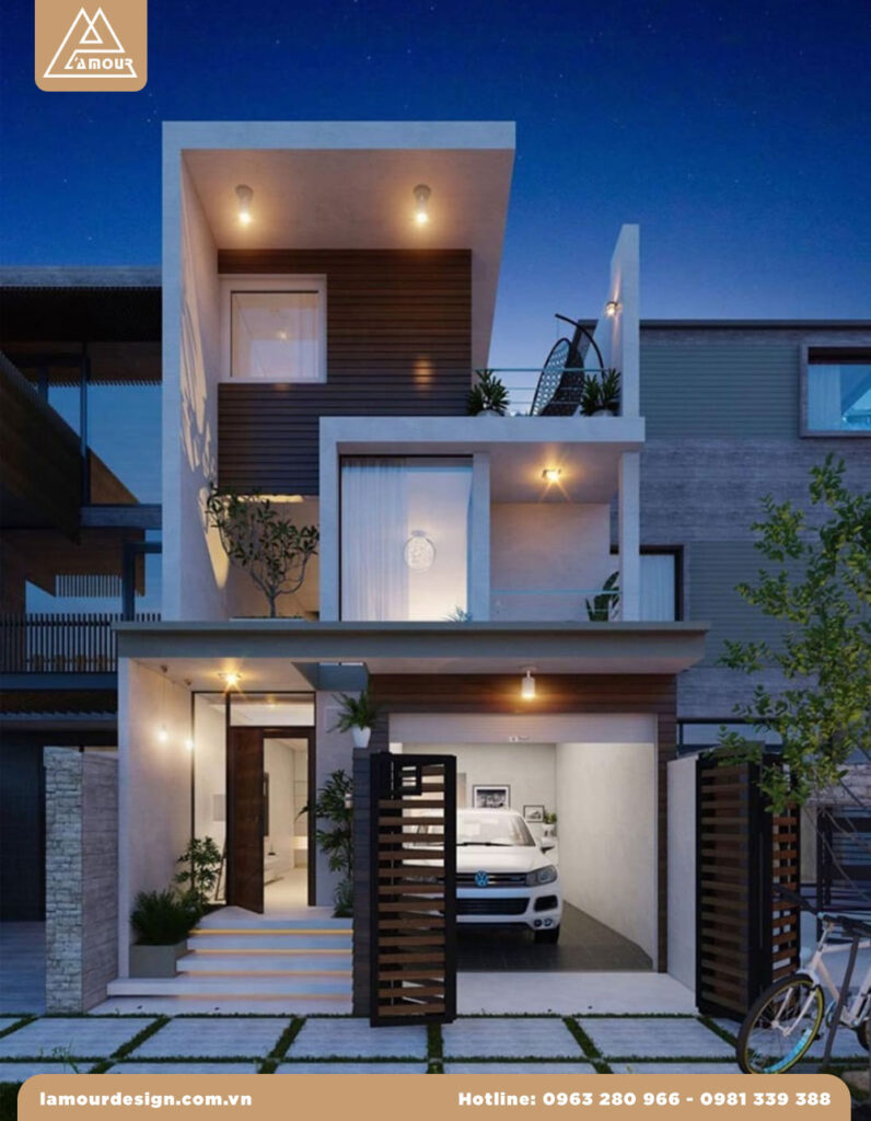 Nhà phố 5x15m 3 tầng có gara