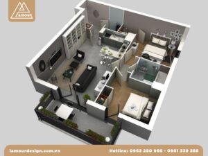 Bản vẽ thiết kế nội thất chung cư