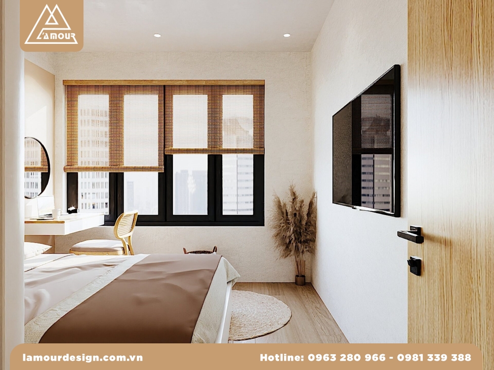 Mẫu thiết kế căn hộ chung cư 1 phòng ngủ đẹp