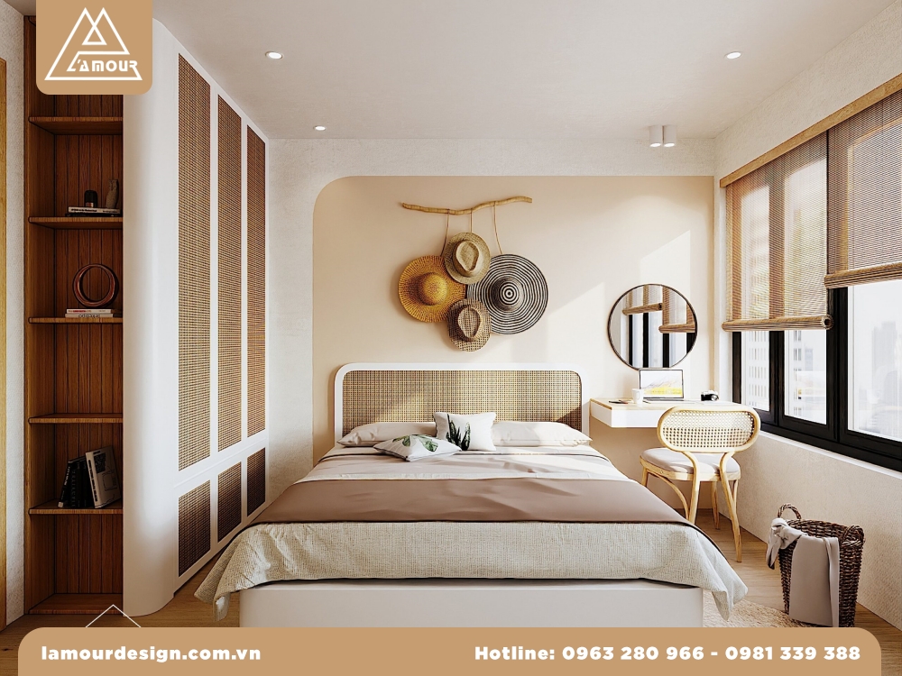 Mẫu thiết kế căn hộ chung cư 1 phòng ngủ đẹp