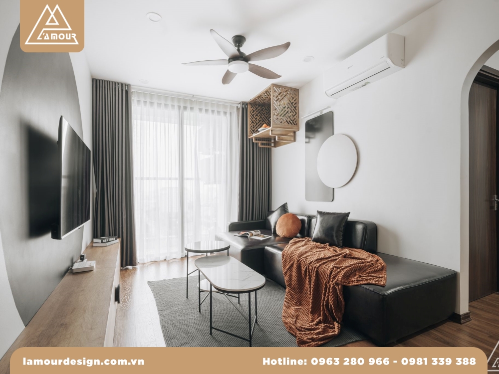 Mẫu thiết kế nội thất phòng khách chung cư nhỏ đẹp