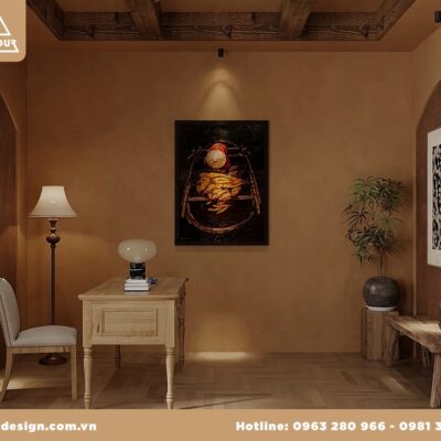 THIẾT KẾ NỘI THẤT (RUSTIC TRUYỀN THỐNG) NHÀ PHỐ GOLDSILK, HÀ ĐÔNG