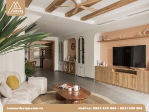 Thiết kế phòng khách chung cư có bàn thờ