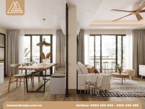 Bố trí căn hộ chung cư 90m2