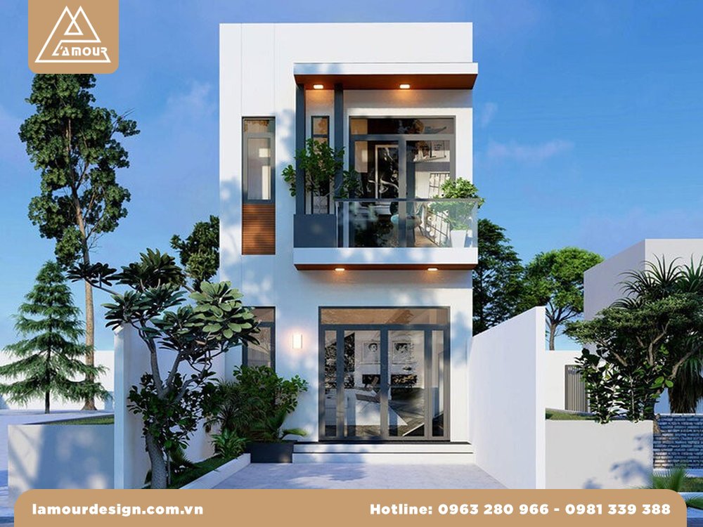 Mẫu nhà ống 2 tầng đẹp ở nông thôn