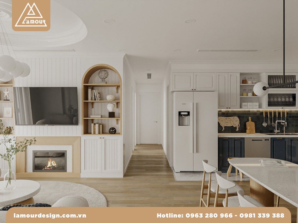 Mẫu thiết kế chung cư mini 100m2 3 phòng ngủ