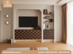Mẫu thiết kế nội thất chung cư 65m2 2 phòng ngủ