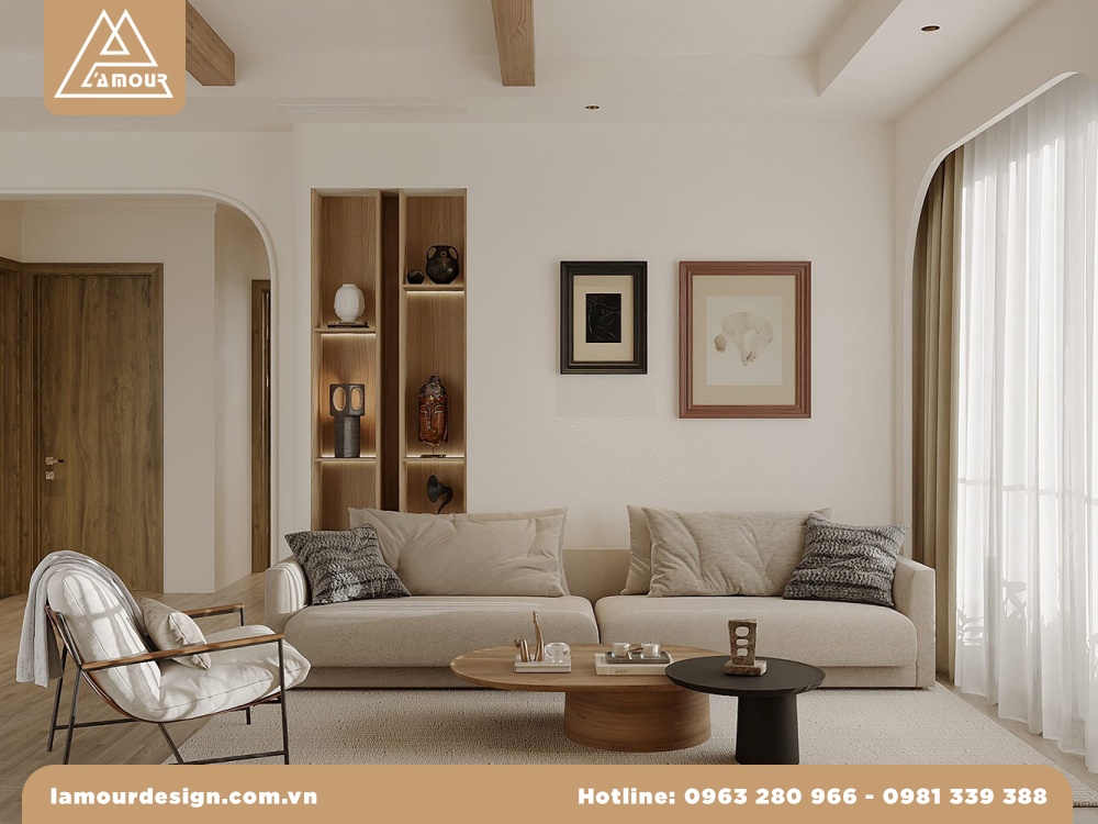Thiết kế nội thất căn hộ chung cư 95m2 đẹp 
