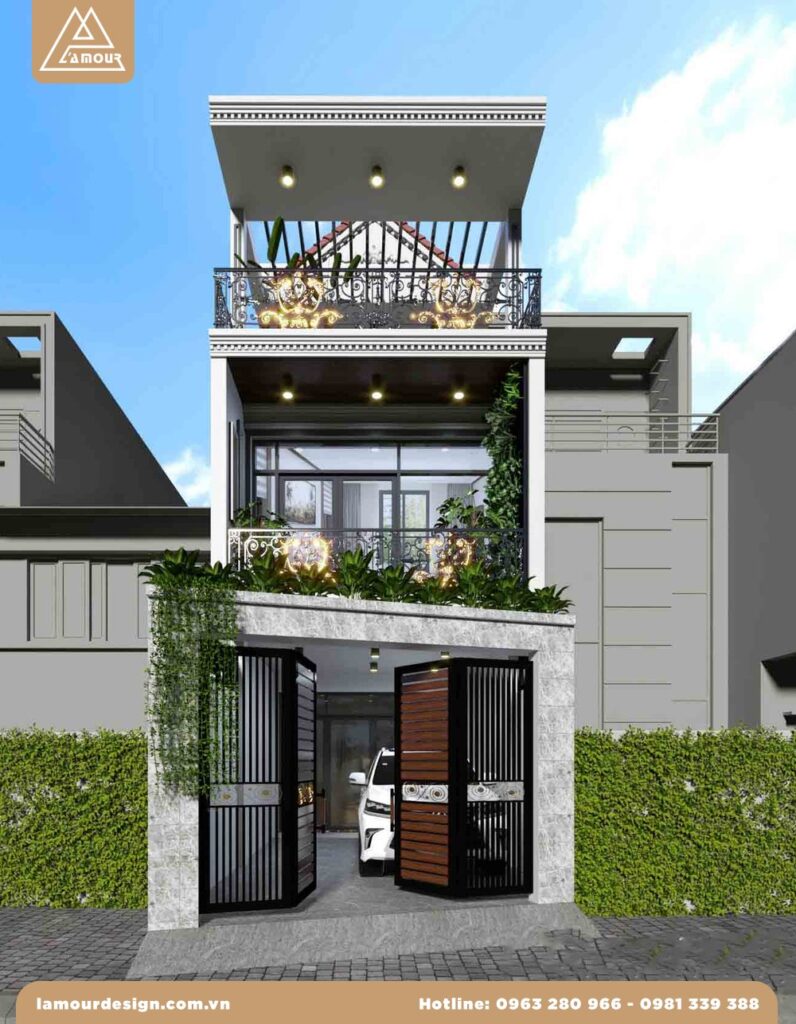 5x20m mẫu nhà ống 2 tầng đẹp