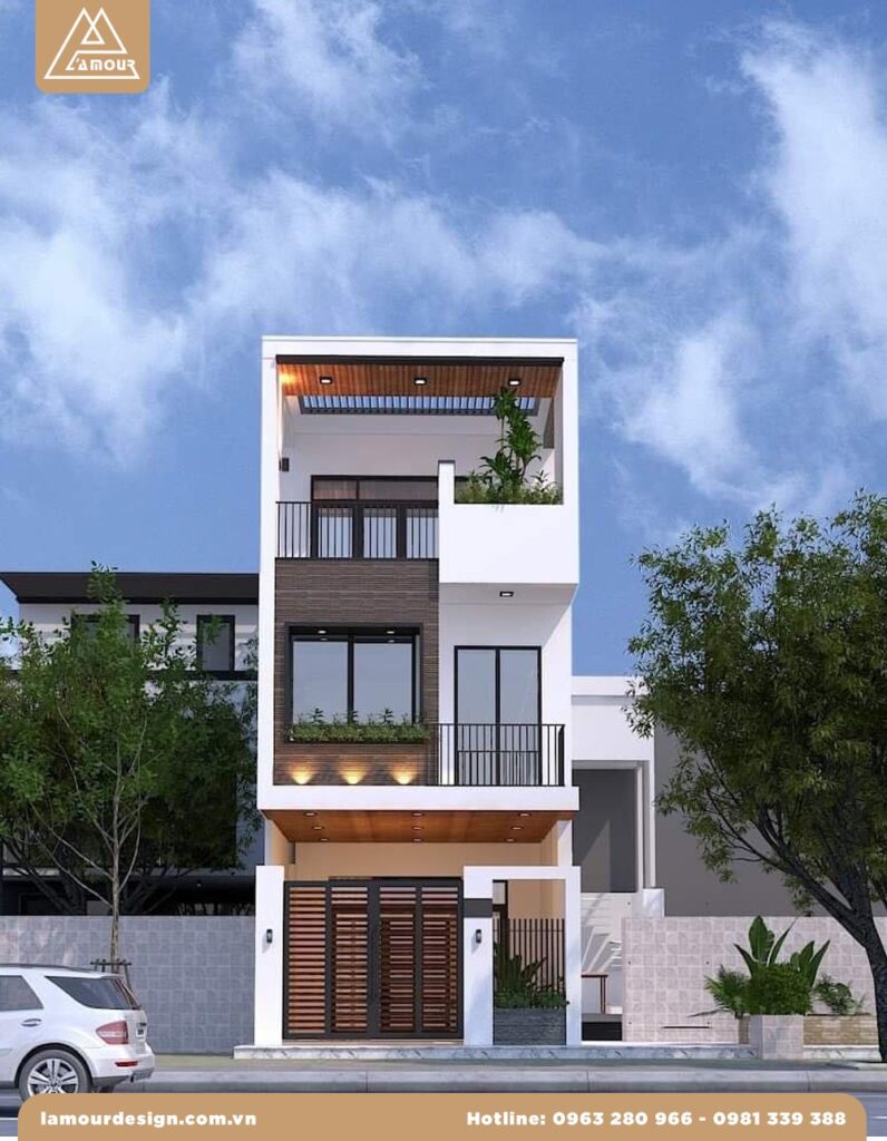 5x20m mẫu nhà ống đẹp 3 tầng 5m