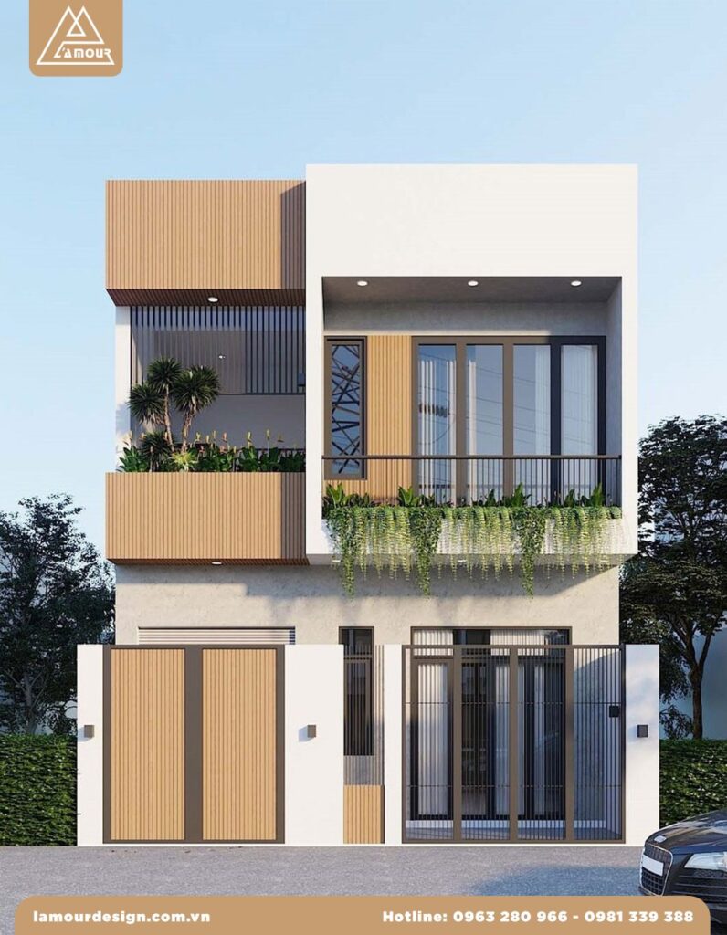 Các mẫu mặt tiền nhà ống 2 tầng đẹp