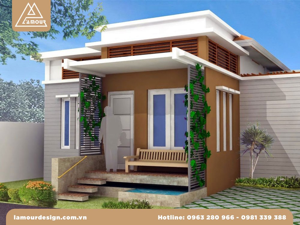 Mẫu nhà ống 1 tầng đẹp ở nông thôn