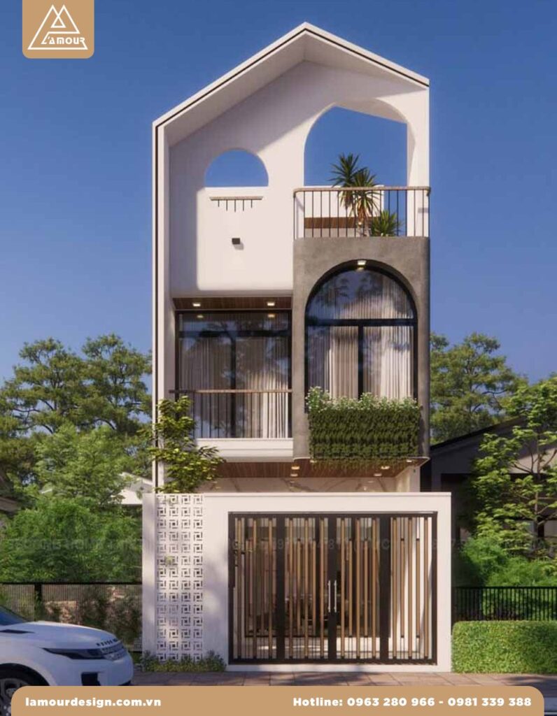 Mẫu nhà ống 2 tầng 4x15m có 3 phòng ngủ