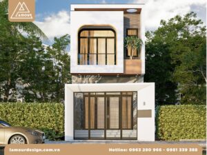 Mẫu nhà ống 2 tầng đẹp mặt tiền 5m
