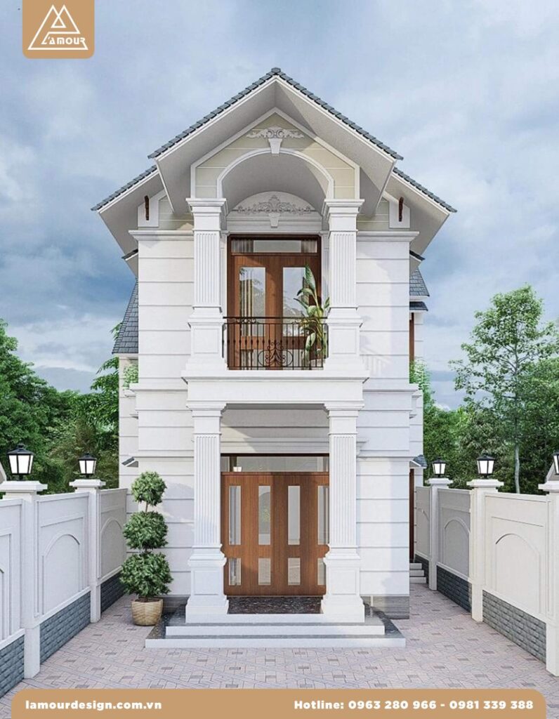 Mẫu nhà ống 2 tầng mái thái 5x20m