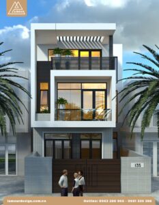 Mẫu nhà ống 2 tầng mặt tiền 4.5m