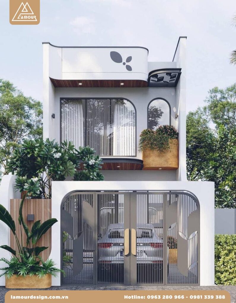 Mẫu nhà ống 2 tầng mặt tiền 6x15m