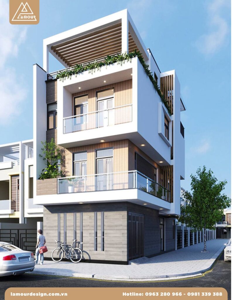 Mẫu nhà ống 3 tầng 2 mặt tiền đẹp