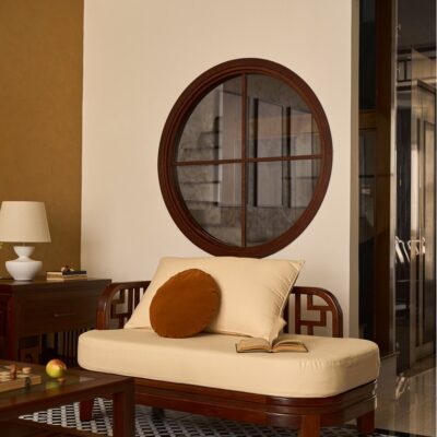 Review thực tế nội thất nhà Cọ Xanh phòng khách phong cách Indochine