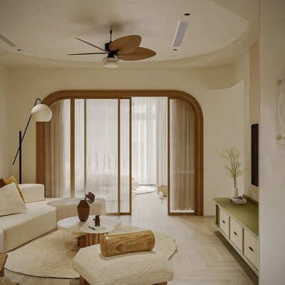 Thiết kế chung cư R1 Royal City rustic hiện đại