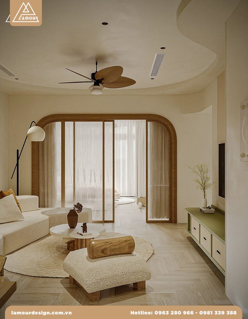 Thiết kế chung cư R1 Royal City rustic hiện đại
