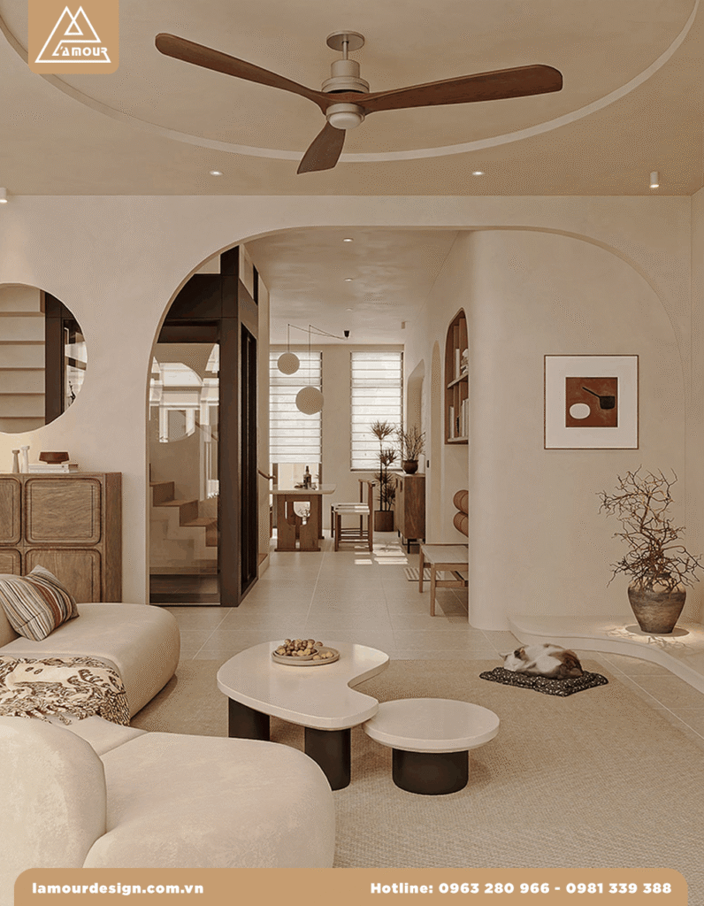 Thiết kế nội thất biệt thự Dương Nội, Hà Đông cottage mộc mạc