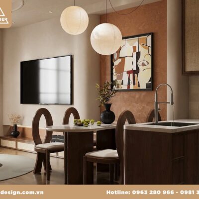 Thiết kế nội thất nhà phố Đà Lạt 4x11m