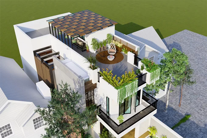15 mẫu nhà phố 2 tầng đẹp, tiện nghi & tiết kiệm chi phí