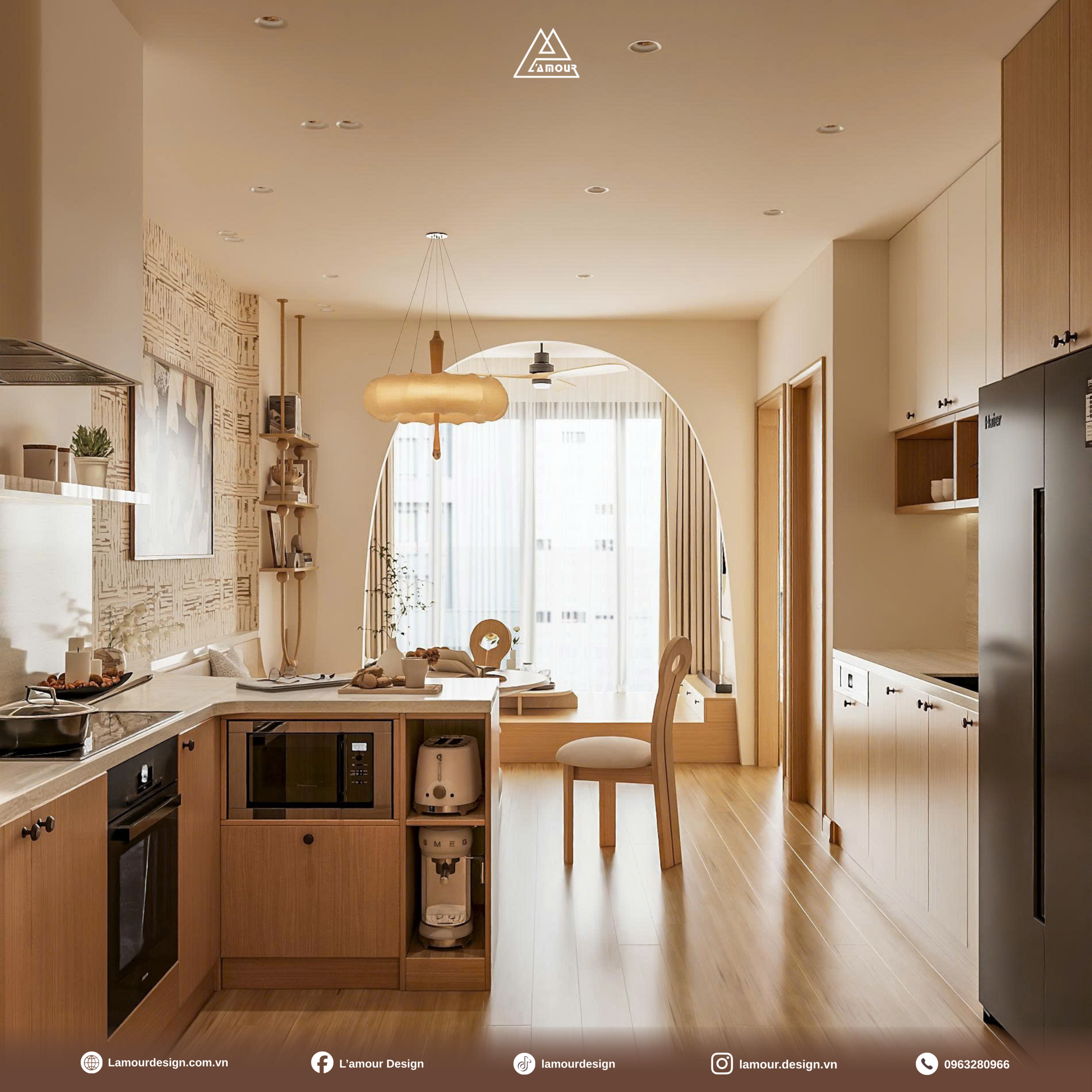 Thiết kế nội thất The Fibonan Ecopark: Mẫu căn hộ 65m² tối ưu 2 phòng ngủ