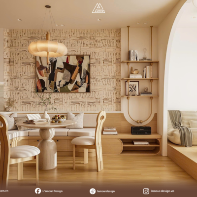 Thiết kế nội thất The Fibonan Ecopark: Mẫu căn hộ 65m² tối ưu 2 phòng ngủ